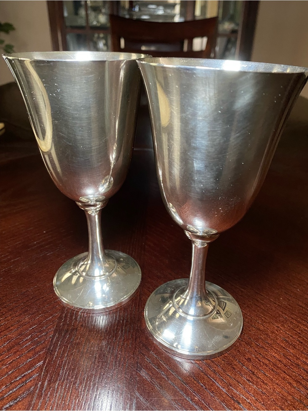 Reed and Barton Classic  silver plated Wine Goblets - Set of 2